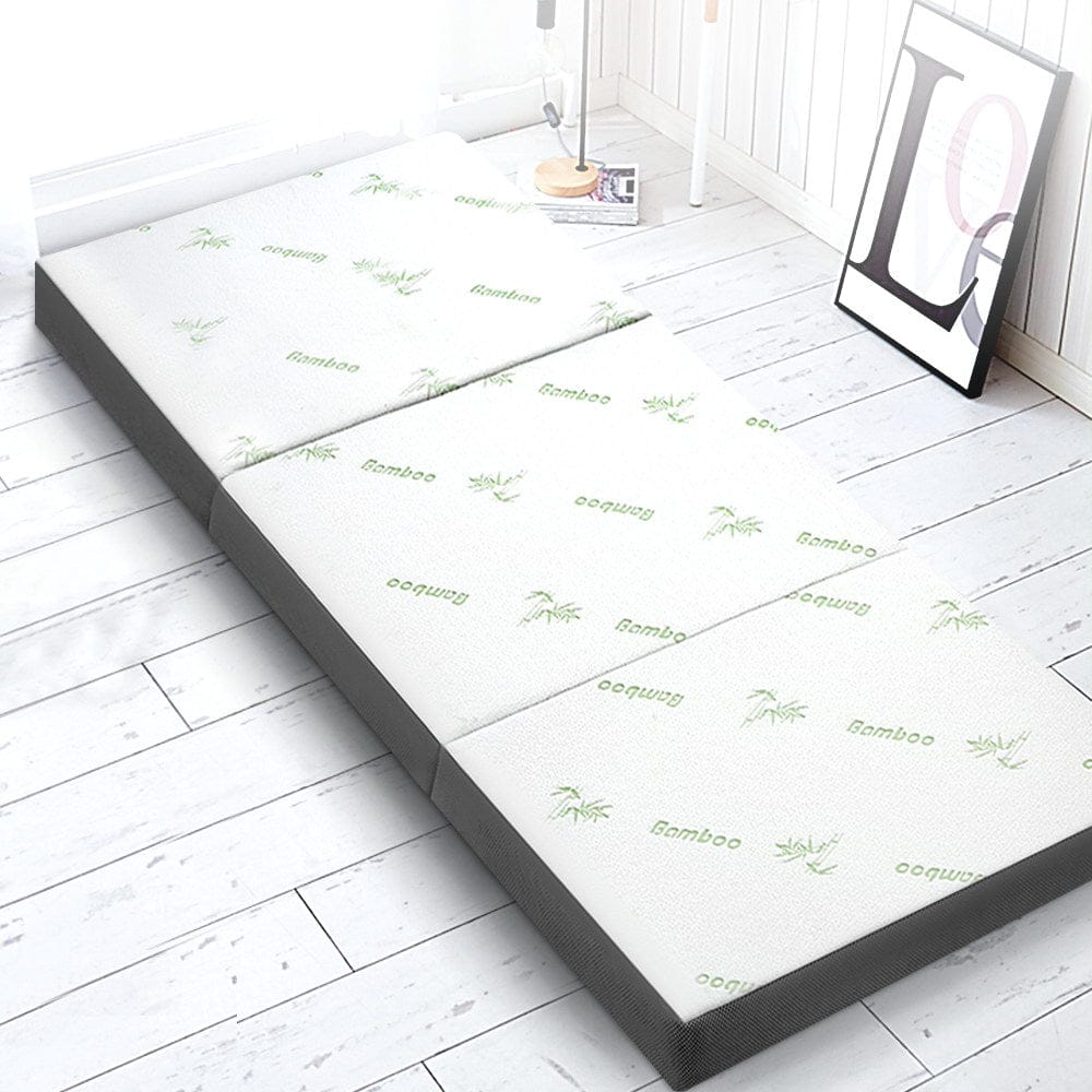 Giselle Bedding Foldable Mattress Folding Foam Single Bamboo - SportZone.co.nz
