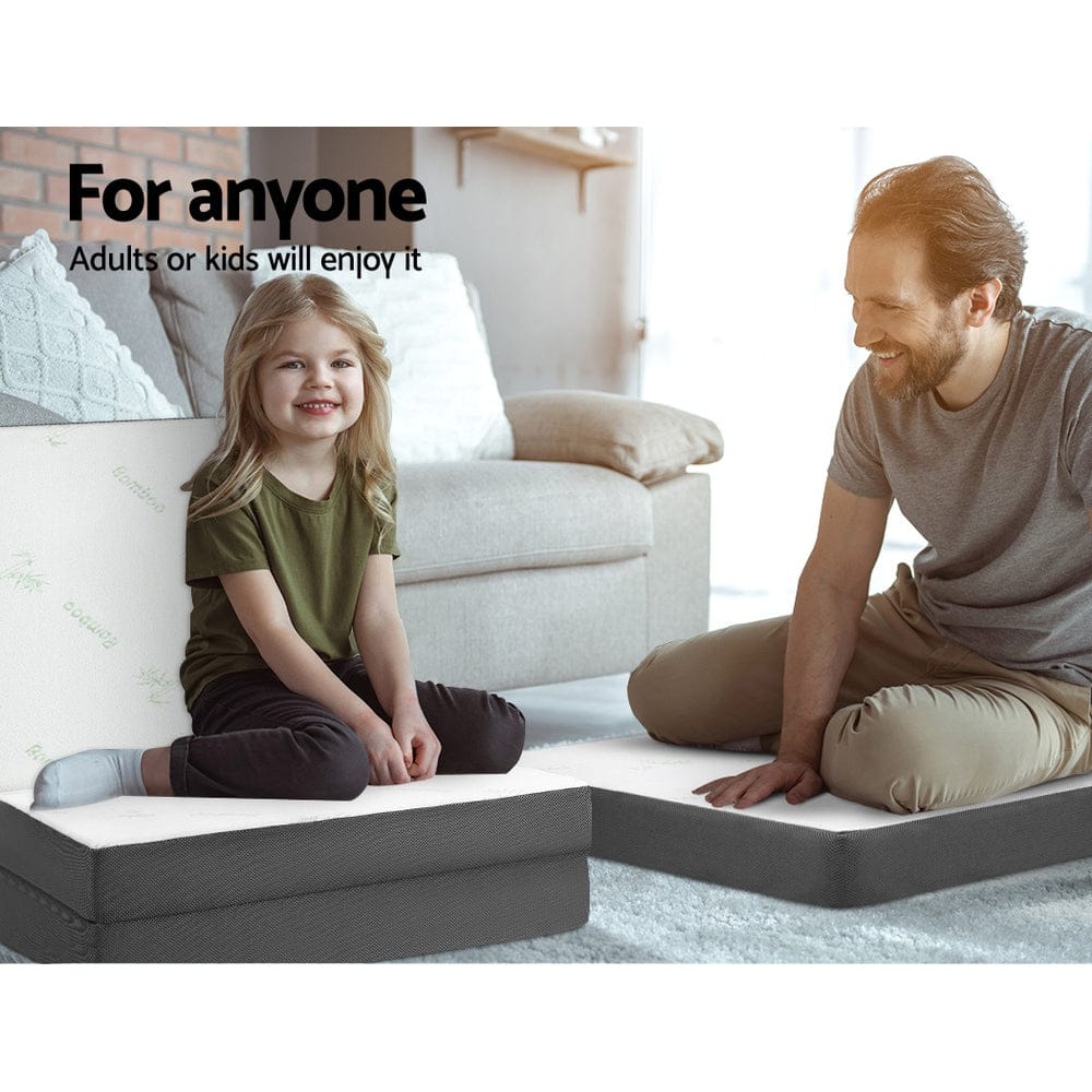 Giselle Bedding Foldable Mattress Folding Foam Single Bamboo - SportZone.co.nz