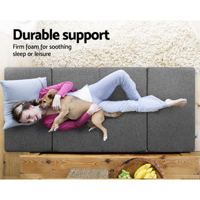 Giselle Bedding Foldable Mattress Folding Foam Single Grey - SportZone.co.nz