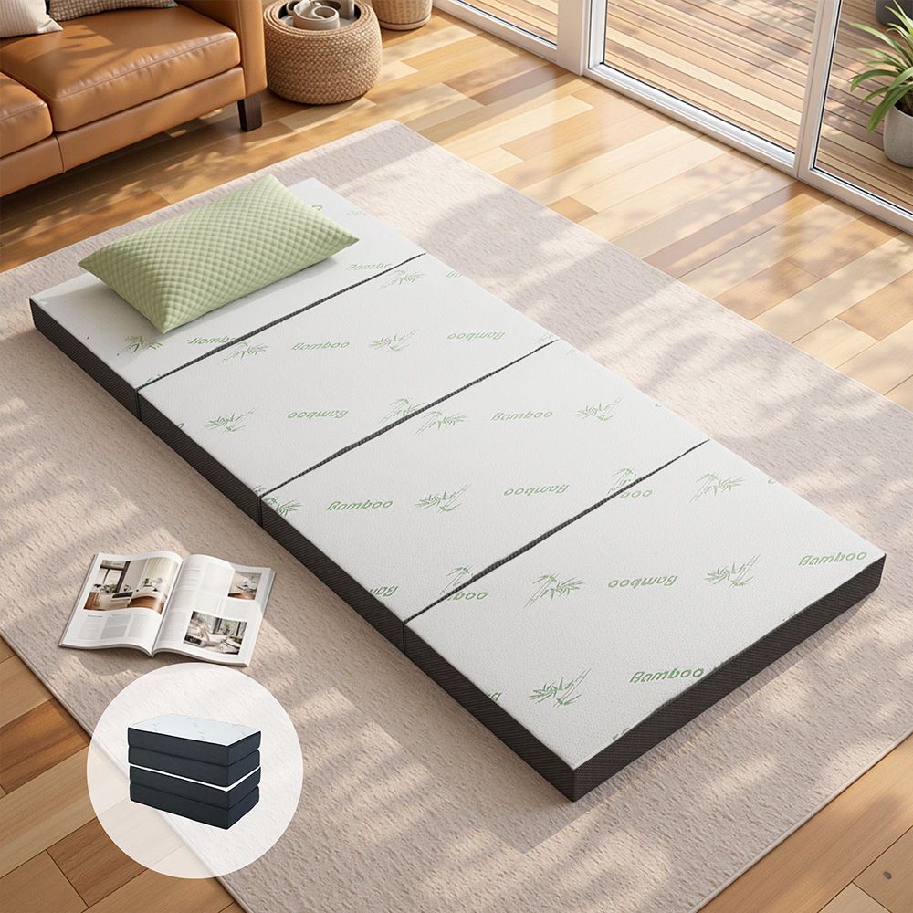 Giselle Bedding Foldable Mattress Folding Foam Sofa Bed Mat Bamboo - SportZone.co.nz