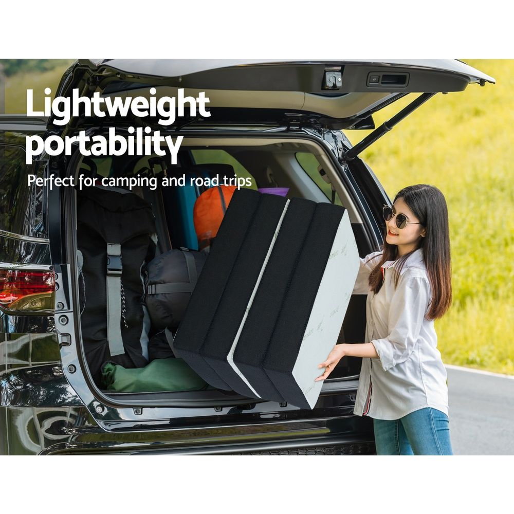 Giselle Bedding Foldable Mattress Folding Foam Sofa Bed Mat Bamboo - SportZone.co.nz