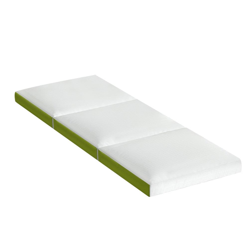 Giselle Bedding Foldable Mattress Folding Foam Trifold Green - SportZone.co.nz