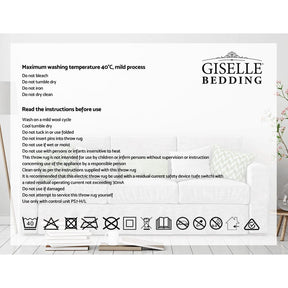 Giselle Bedding Heated Electric Throw Rug Fleece Sunggle Blanket Washable Charcoal - SportZone.co.nz