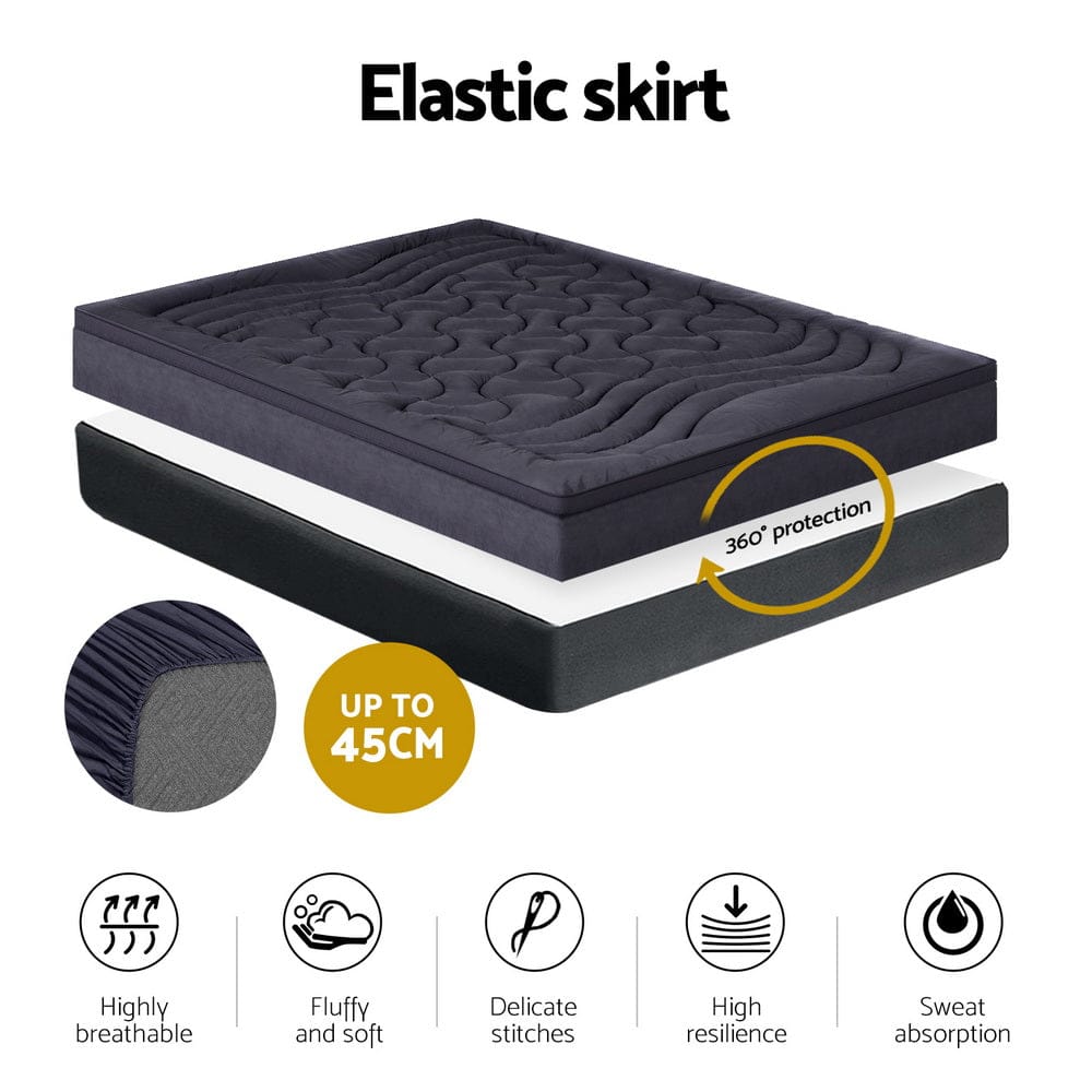 Giselle Bedding Mattress Topper Pillowtop 3 - Zone King Single - SportZone.co.nz