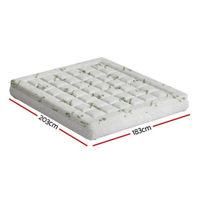 Giselle Bedding Mattress Topper Pillowtop Bamboo 7.5cm King - SportZone.co.nz