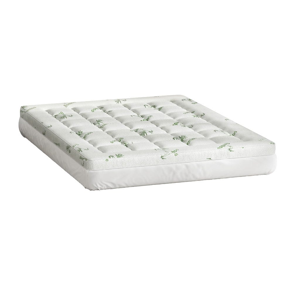 Giselle Bedding Mattress Topper Pillowtop Bamboo 7.5cm Queen - SportZone.co.nz