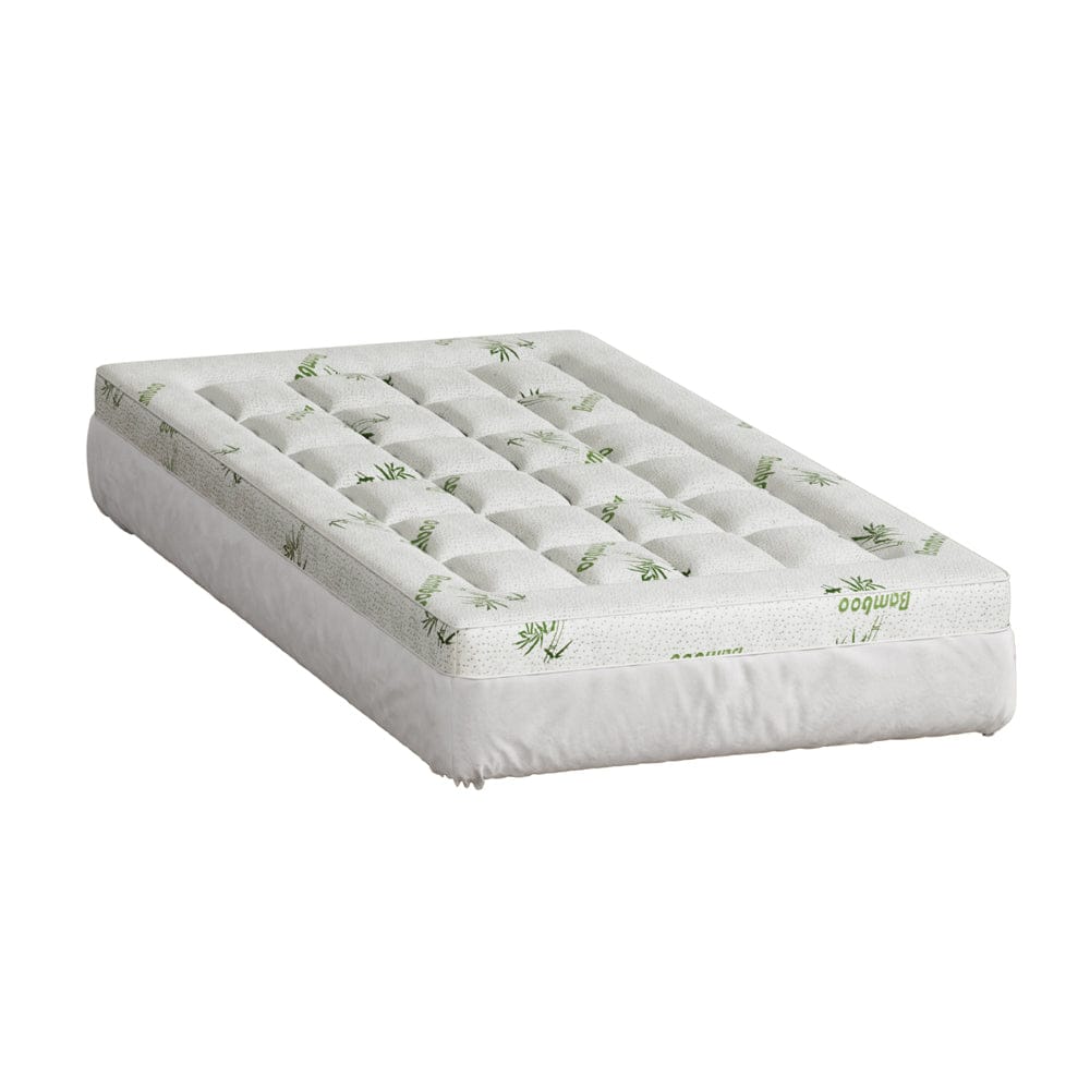 Giselle Bedding Mattress Topper Pillowtop Bamboo 7.5cm Single - SportZone.co.nz