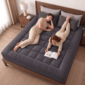 Giselle Bedding Mattress Topper Pillowtop Bamboo Charcoal Queen - SportZone.co.nz