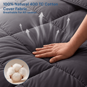Giselle Bedding Mattress Topper Pillowtop Bamboo Charcoal Queen - SportZone.co.nz