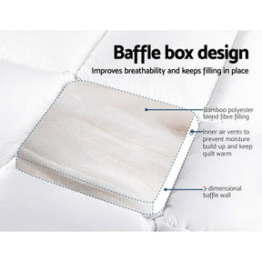 Giselle Bedding Mattress Topper Pillowtop Bamboo King - SportZone.co.nz