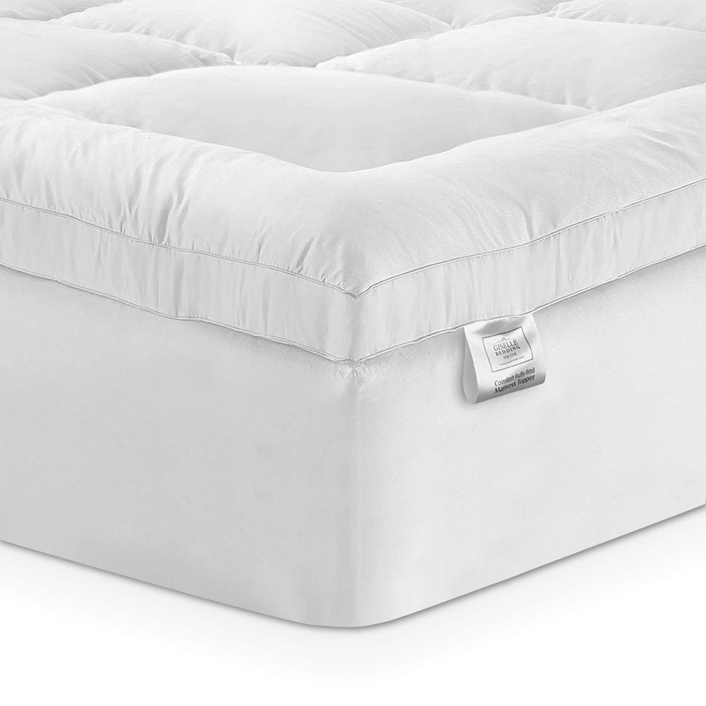 Giselle Bedding Mattress Topper Pillowtop Bamboo King Single - SportZone.co.nz