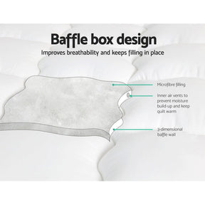 Giselle Bedding Mattress Topper Pillowtop - King - SportZone.co.nz