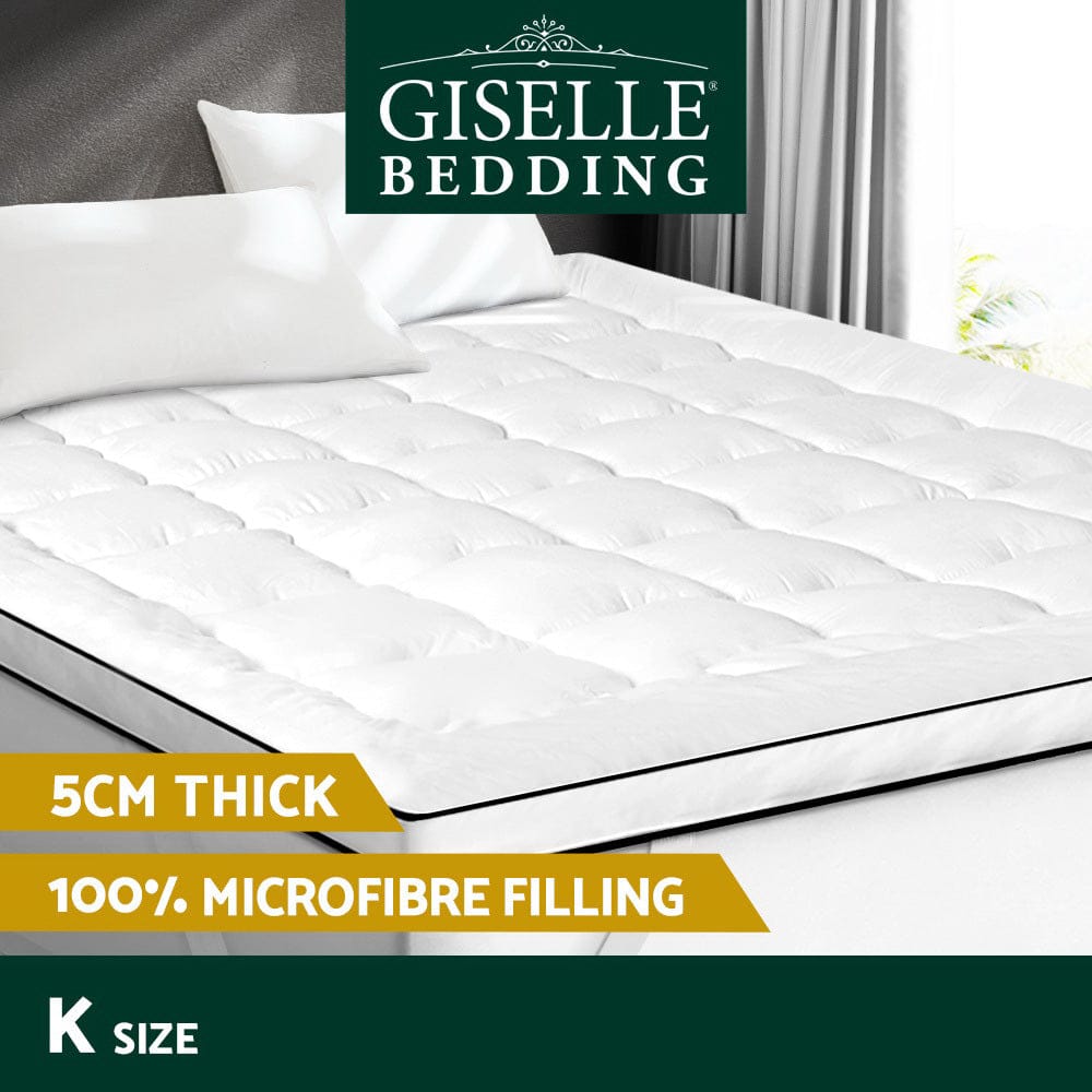 Giselle Bedding Mattress Topper Pillowtop - King - SportZone.co.nz