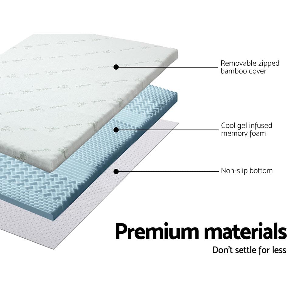 Giselle Bedding Memory Foam Mattress Topper 7 - Zone 8cm Double - SportZone.co.nz