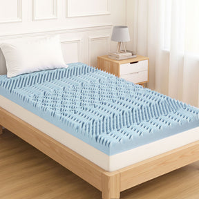 Giselle Bedding Memory Foam Mattress Topper 7-Zone 8cm Single - SportZone.co.nz