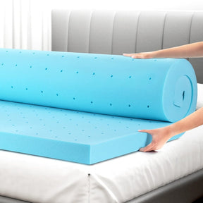 Giselle Bedding Memory Foam Mattress Topper Ventilated Cool Gel 8cm King - SportZone.co.nz