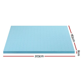 Giselle Bedding Memory Foam Mattress Topper Ventilated Cool Gel 8cm King - SportZone.co.nz