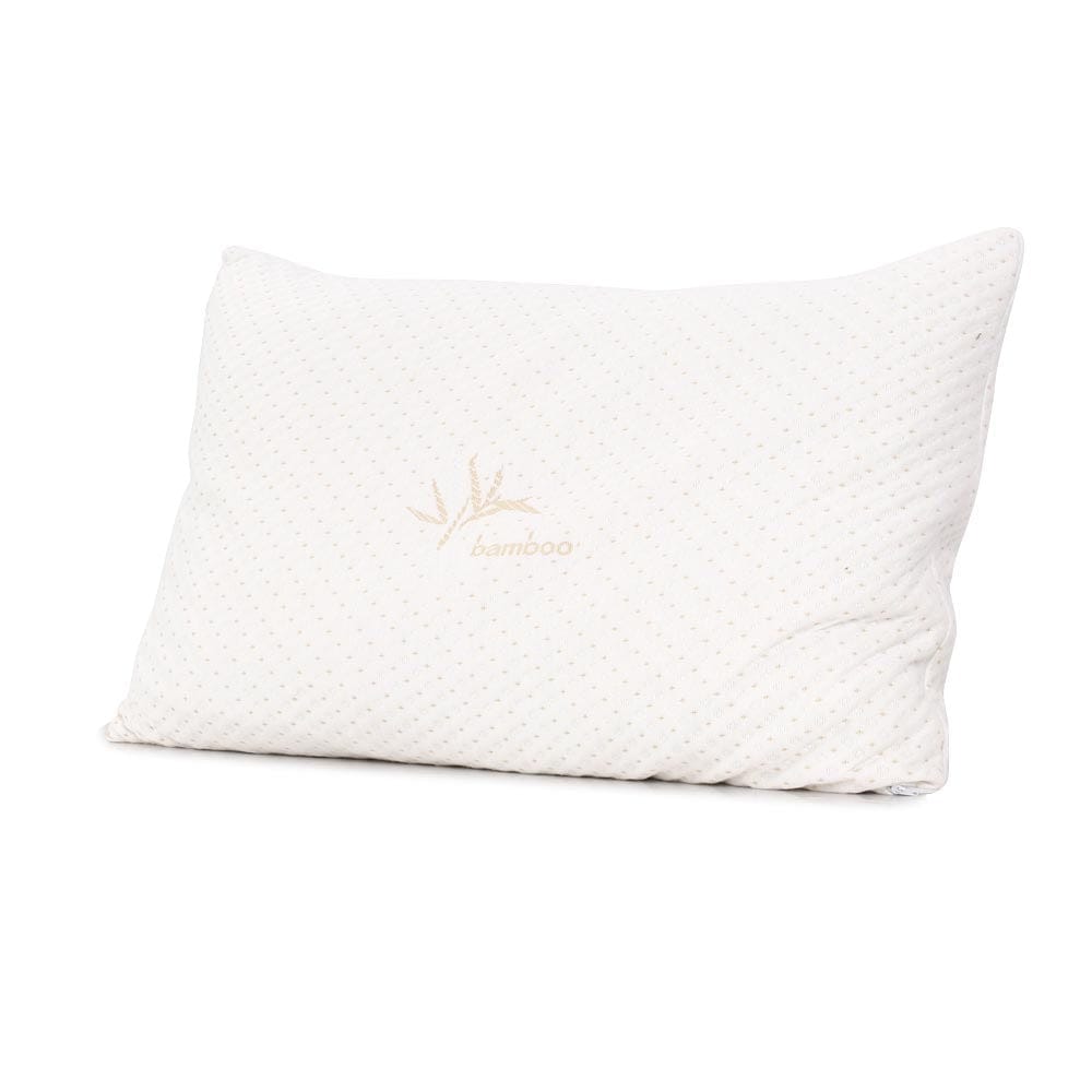 Giselle Bedding Memory Foam Pillow Bamboo Cover Twin Pack - SportZone.co.nz