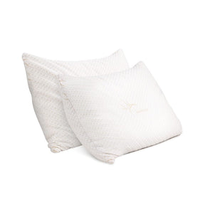 Giselle Bedding Memory Foam Pillow Bamboo Cover Twin Pack - SportZone.co.nz