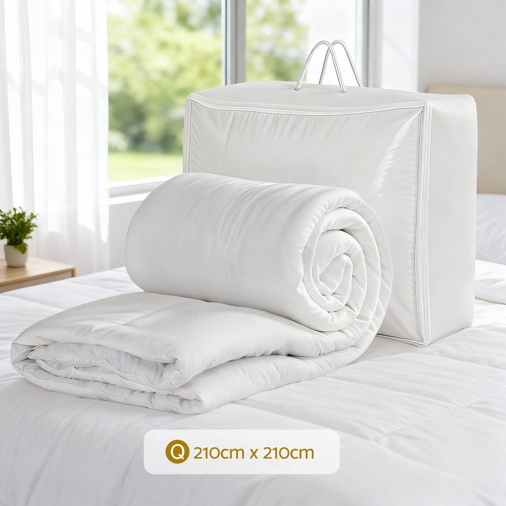 Giselle Bedding Queen Size 400GSM Microfiber Quilt All Season Duvet Quilts Comforter Winter Summer - SportZone.co.nz