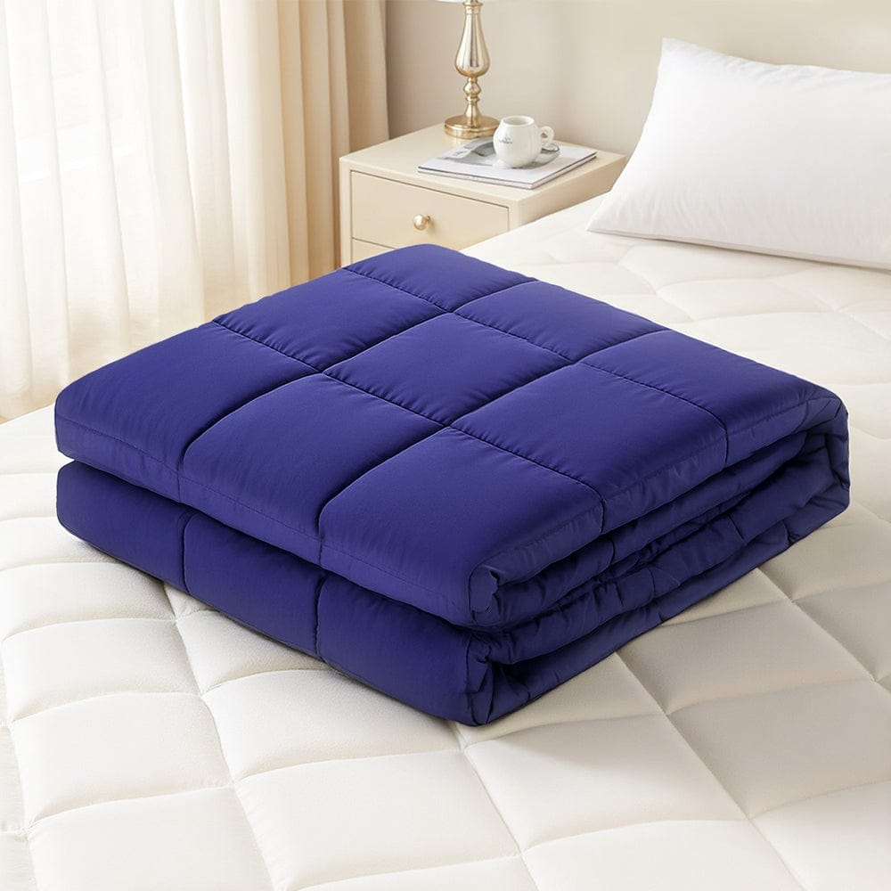 Giselle Bedding Weighted Blanket 11KG Kids Adults Heavy Gravity Relax Calm Blue - SportZone.co.nz