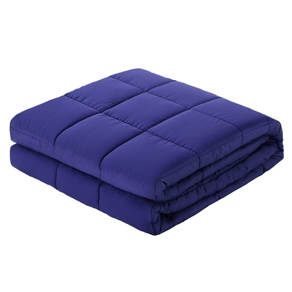 Giselle Bedding Weighted Blanket 11KG Kids Adults Heavy Gravity Relax Calm Blue - SportZone.co.nz