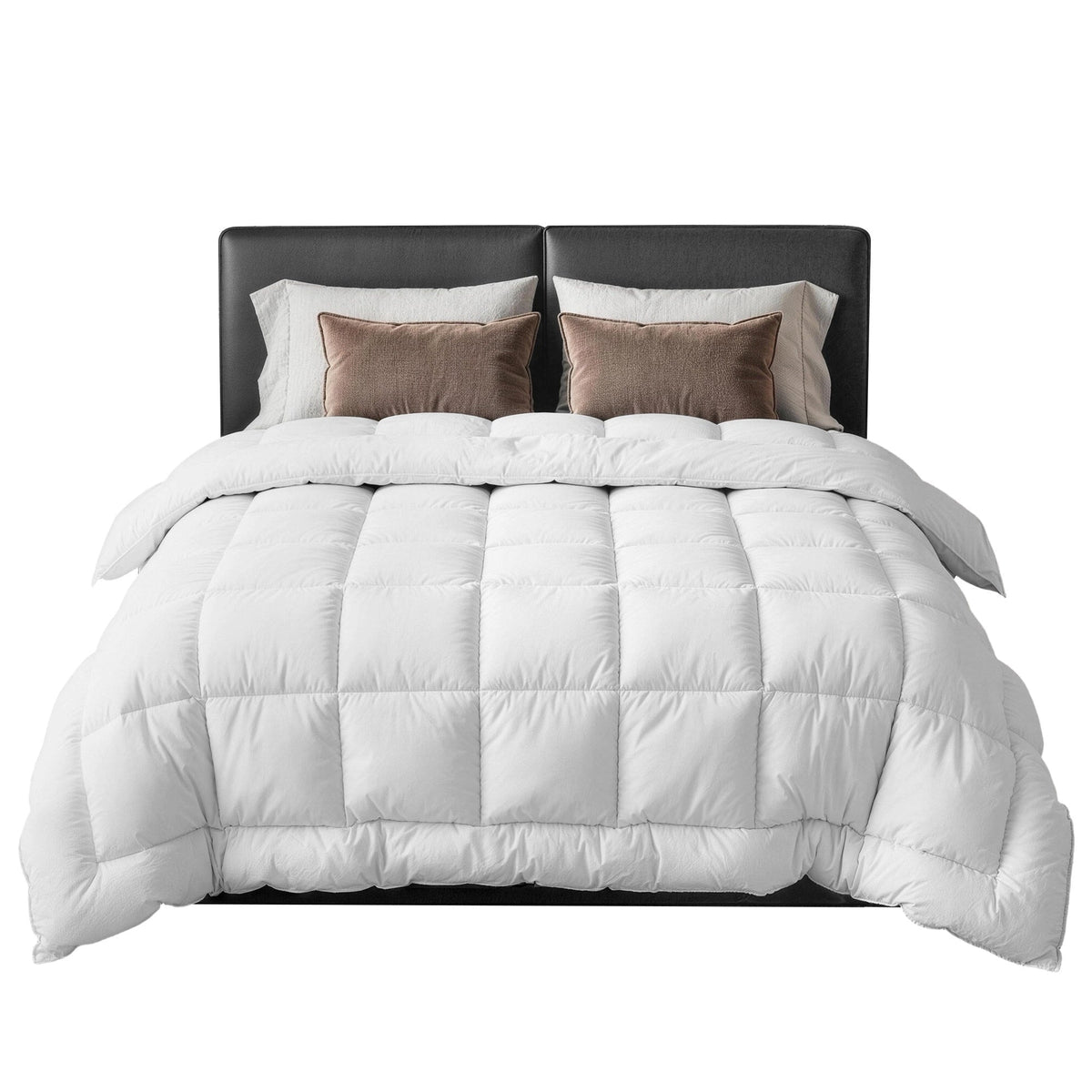 Giselle Bedding Wool Quilt 800GSM Extra Thick Queen Winter Doona Baffle Box Construction 100% Wool Filling - SportZone.co.nz