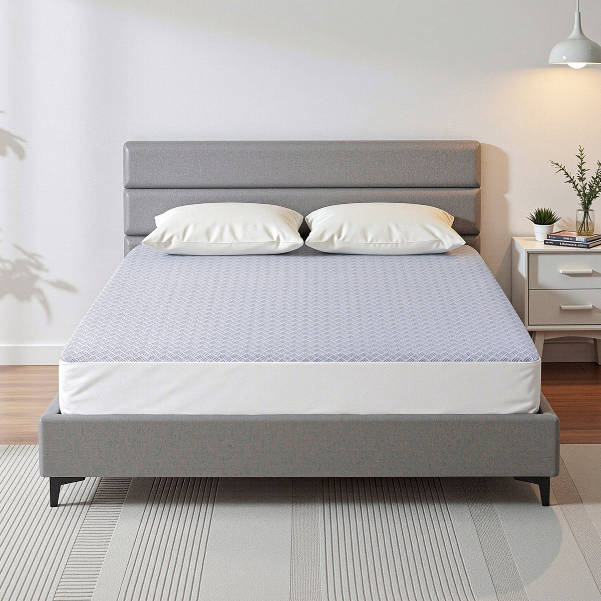 Giselle Cooling Mattress Protector Waterproof Deep Pocket Fitted Cover King - SportZone.co.nz
