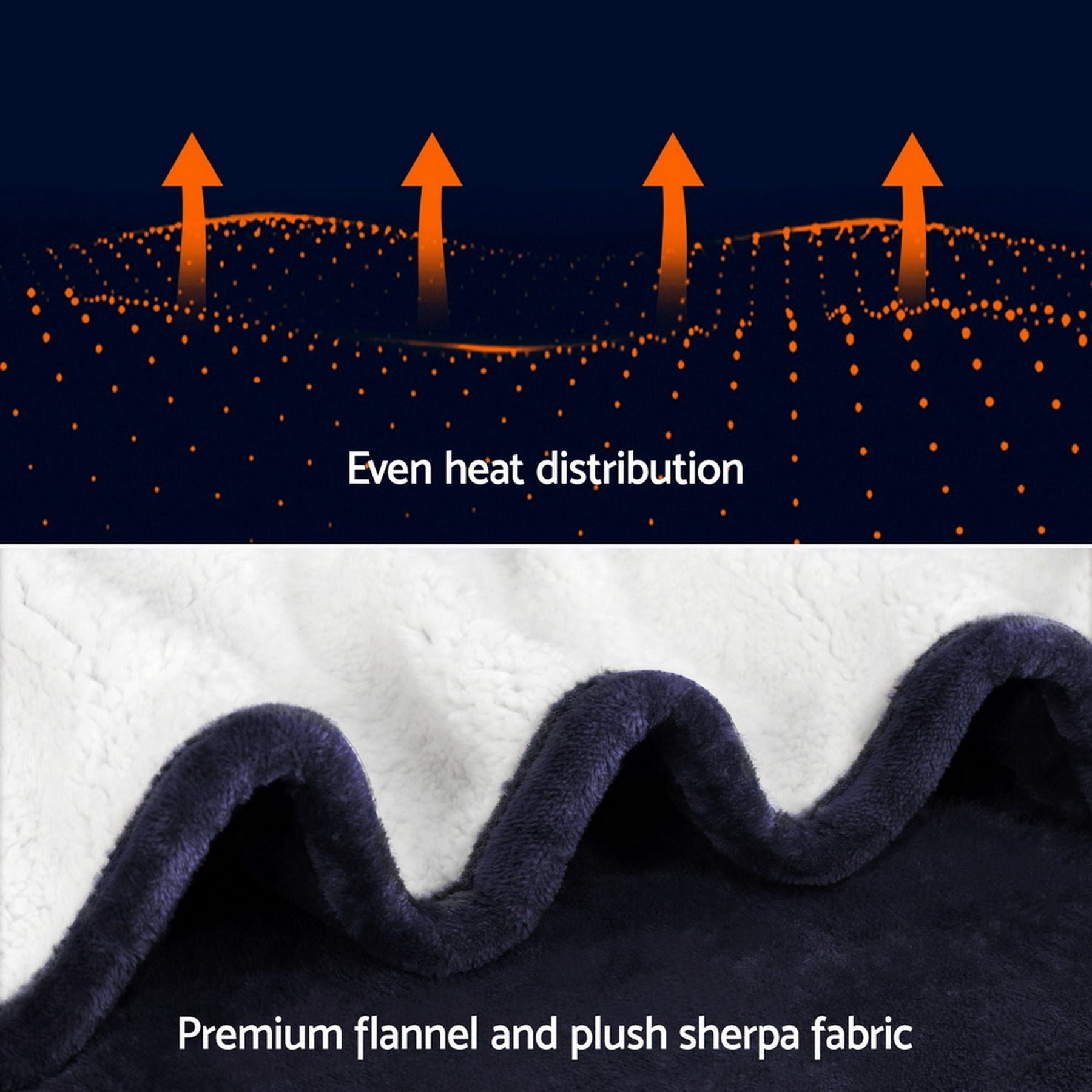 Giselle Electric Throw Rug Heated Blanket Fleece Charcoal - SportZone.co.nz