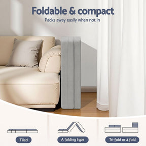 Giselle Foldable Mattress Folding Sofa Bed 4 - fold Sleeping Camping Cushion Mat - SportZone.co.nz
