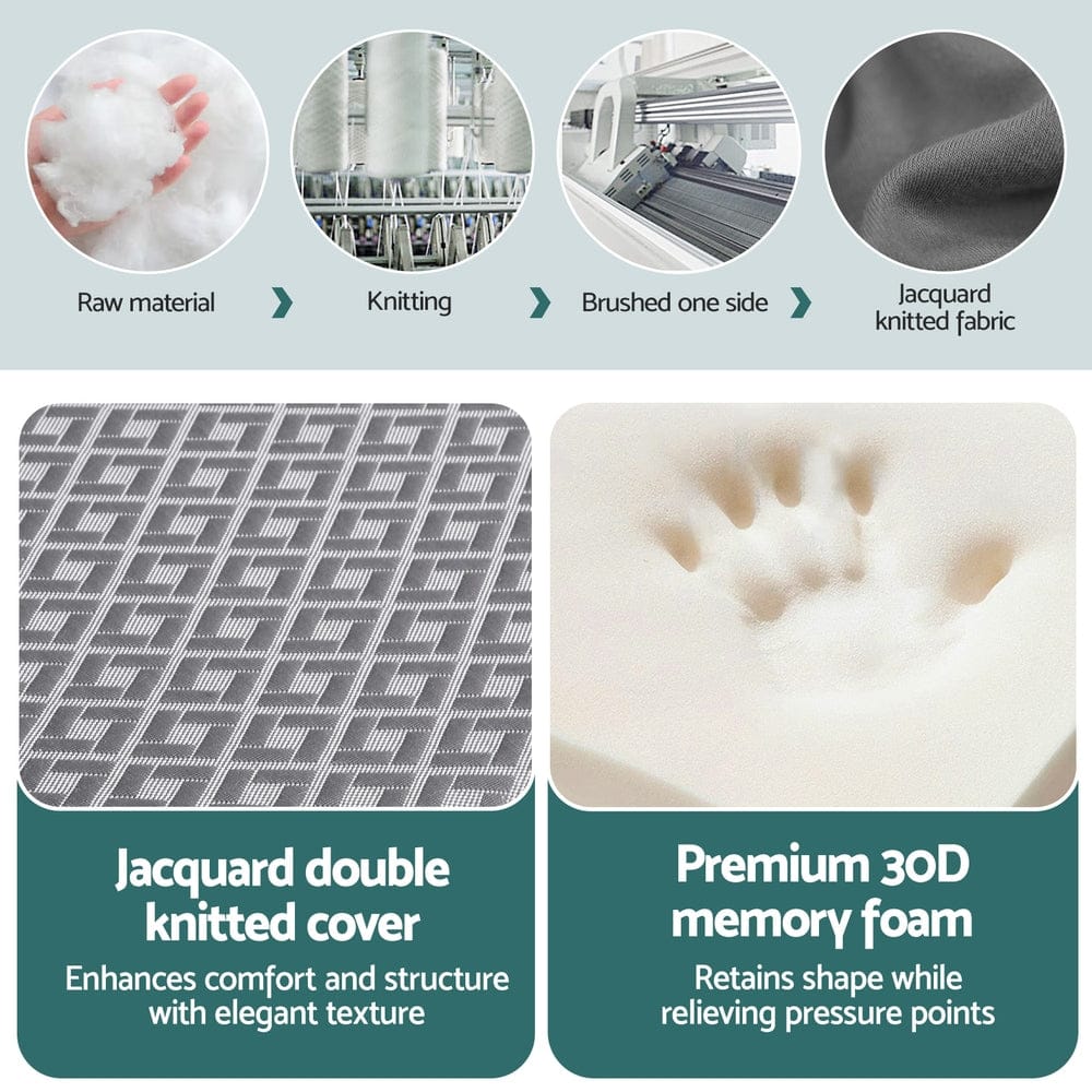 Giselle Foldable Mattress Folding Sofa Bed Trifold Memory Foam Camping Cushion Mat - SportZone.co.nz