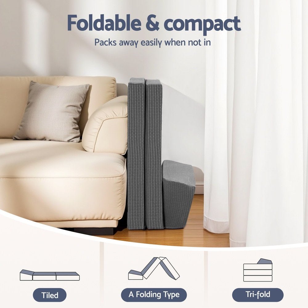 Giselle Foldable Mattress Folding Sofa Bed Trifold Sleeping Camping Cushion Mat - SportZone.co.nz