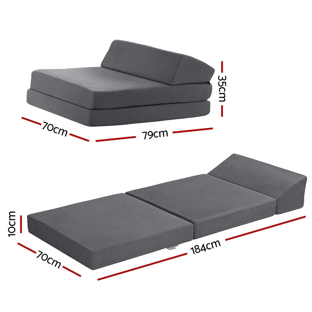 Giselle Foldable Mattress Folding Sofa Bed Trifold Sleeping Camping Cushion Mat - SportZone.co.nz