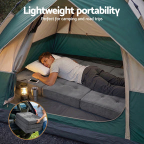 Giselle Single Folding Mattress 15cm Foldable Foam Portable Guest Sofa Bed Camping Mat - SportZone.co.nz