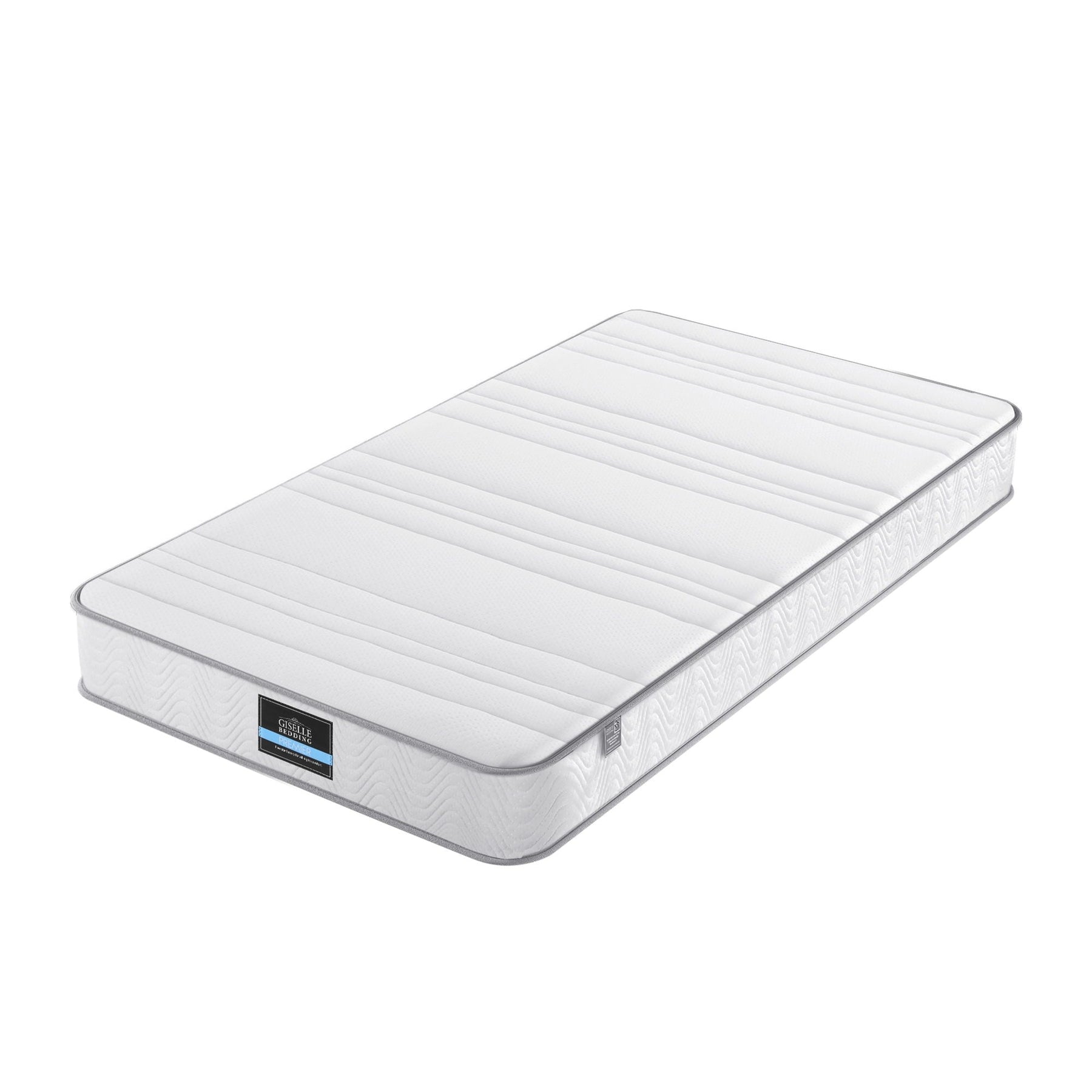 Giselle Single Mattress 20cm with Reinforced Edge Support Egg - Crate Foam - SportZone.co.nz