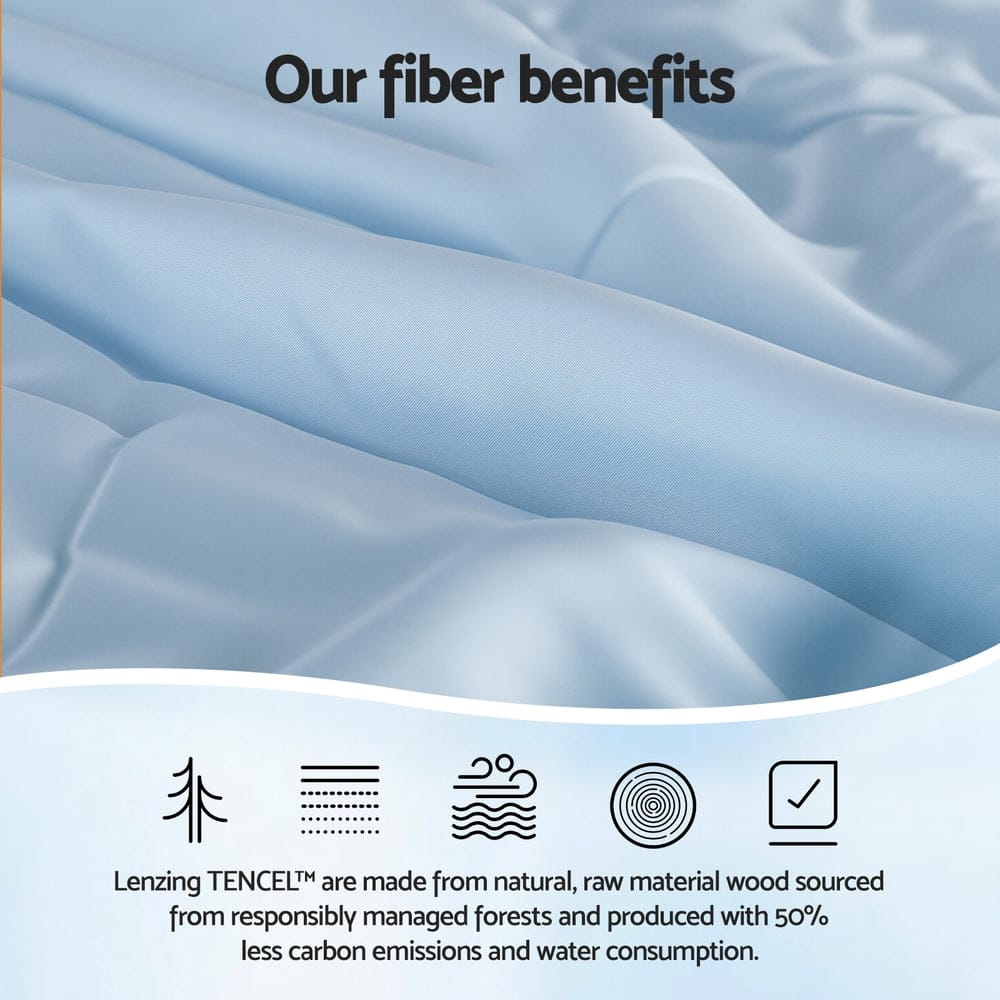 Giselle Tencel Quilt 200GSM Summer Quilts Comforter Doona Light Weight Soft Throw Blanket Super King - SportZone.co.nz
