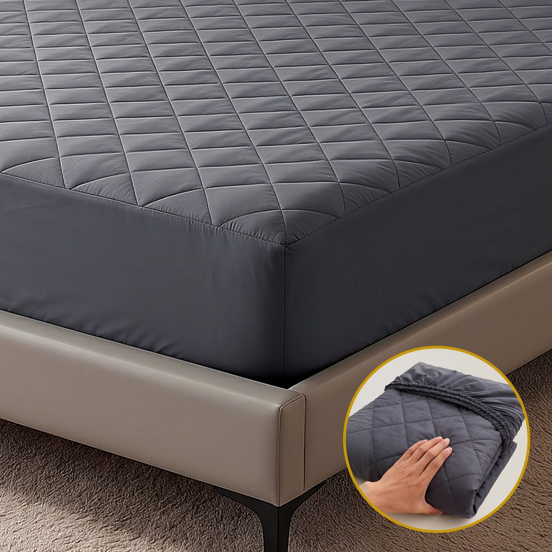 Giselle Water-Resistant Mattress Protector Microfiber 35cm 360° Fit Single - SportZone.co.nz