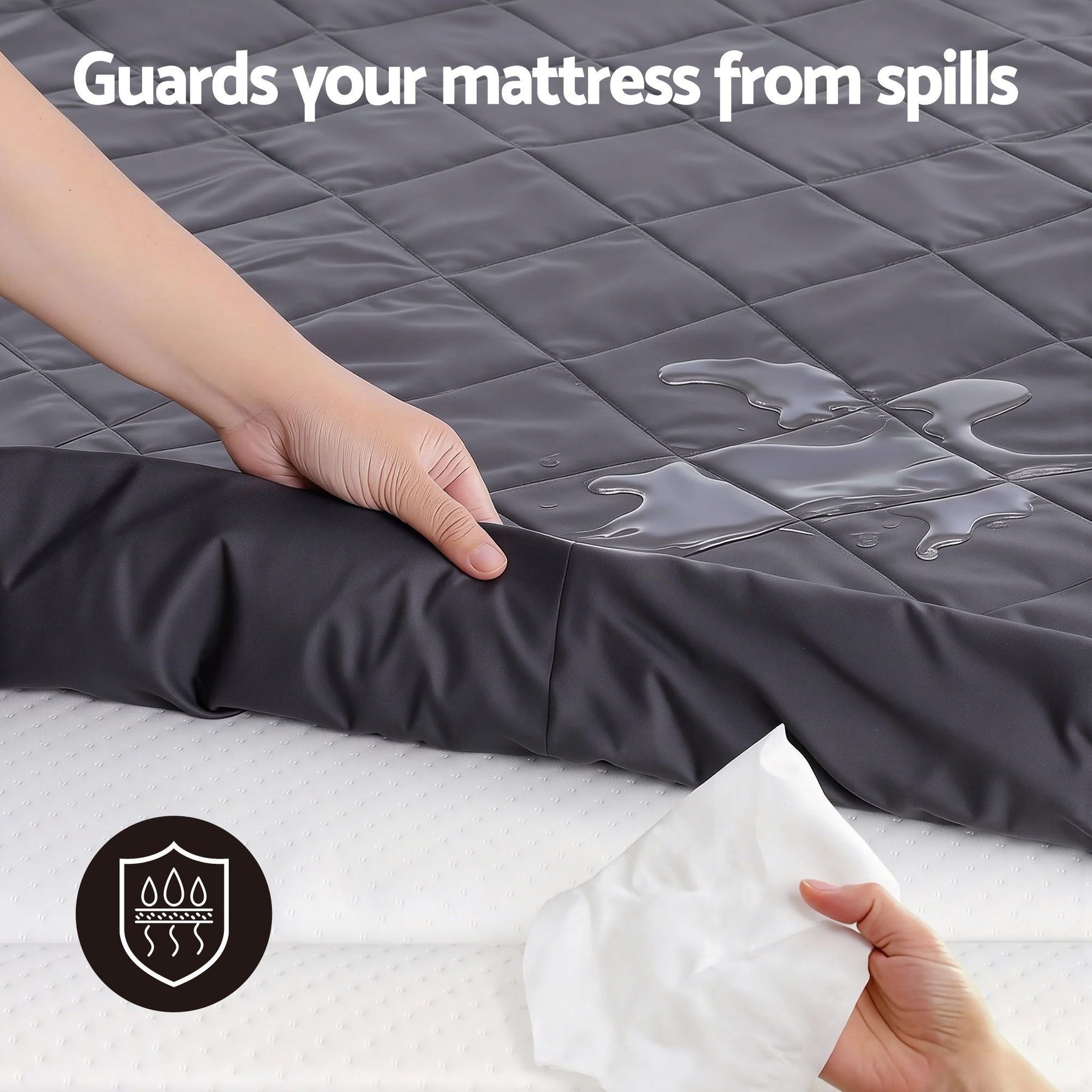 Giselle Water-Resistant Mattress Protector Microfiber 35cm 360° Fit Single - SportZone.co.nz