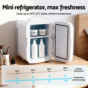 Glacio Mini Fridge Portable 13L White Electric Cooler Warmer 12V 220V - SportZone.co.nz