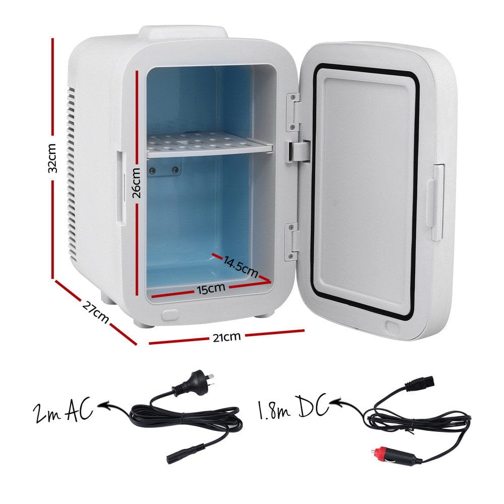 Glacio Mini Fridge Portable 13L White Electric Cooler Warmer 12V 220V - SportZone.co.nz