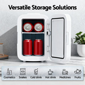 Glacio Mini Fridge Portable 13L White Electric Cooler Warmer 12V 220V - SportZone.co.nz