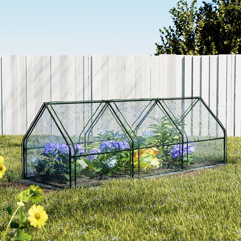 Green Fingers Greenhouse 2.7x0.9x0.9M Mini Green House Raised Garden Bed Planter Box - SportZone.co.nz