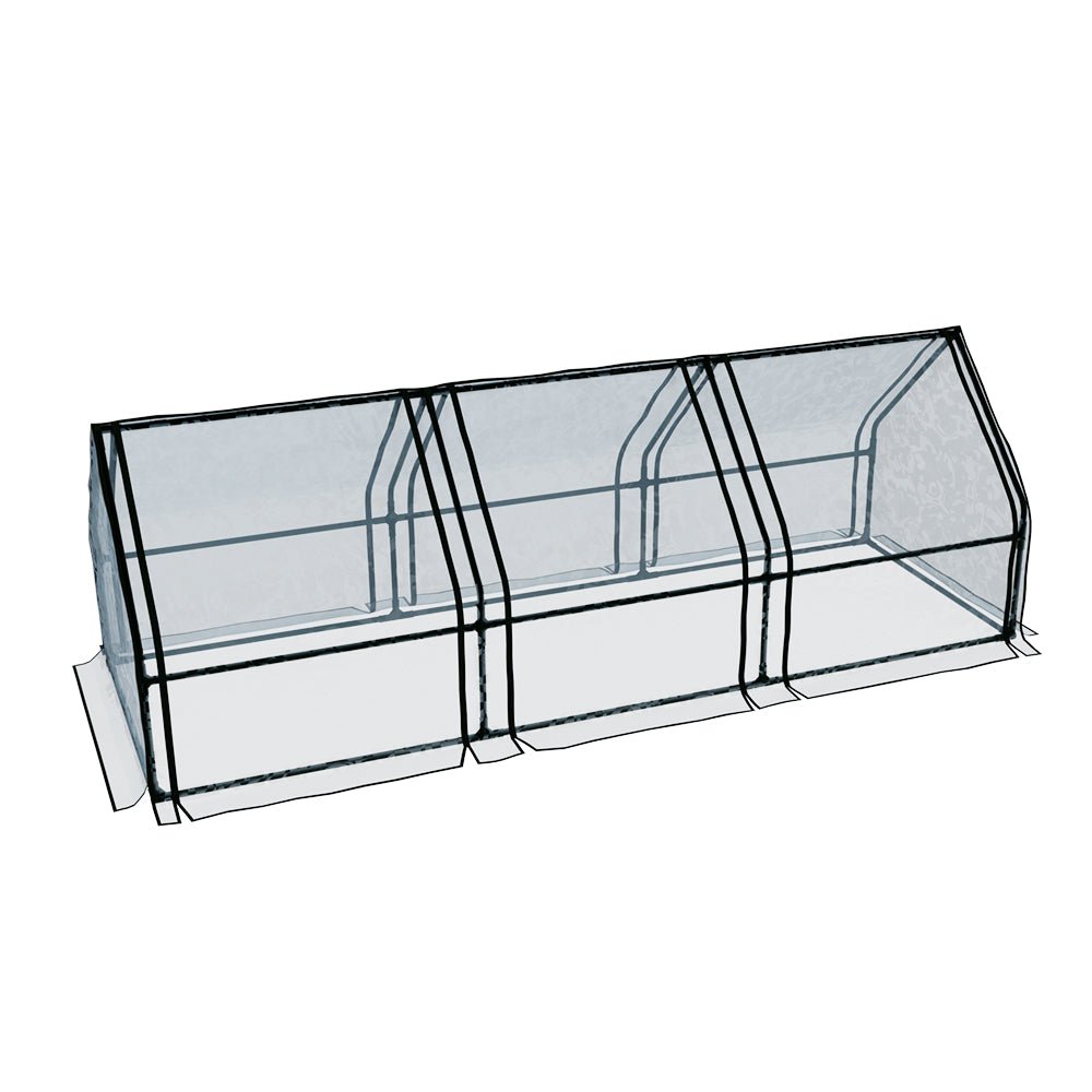 Green Fingers Greenhouse 2.7x0.9x0.9M Mini Green House Raised Garden Bed Planter Box - SportZone.co.nz