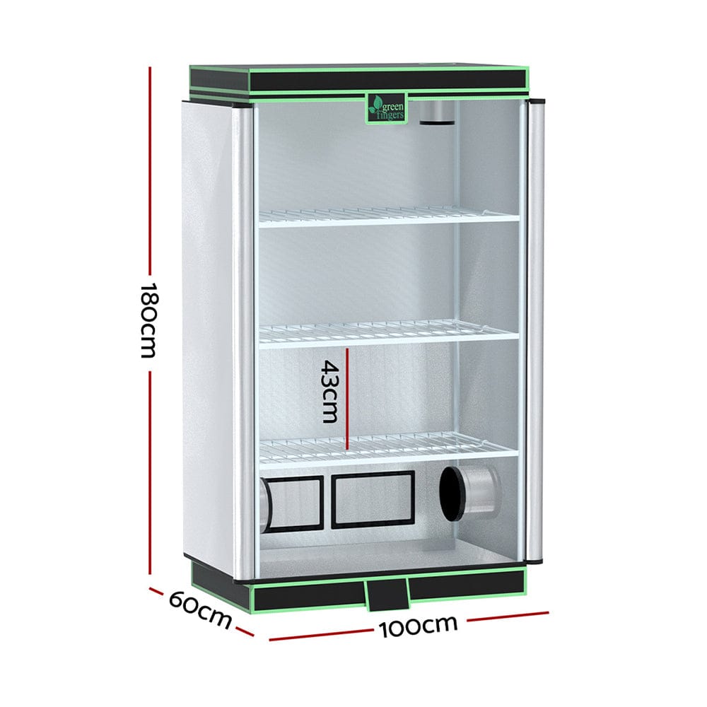 Green Fingers Grow Tent 100x60x180cm 4 Tiers Kits Hydroponics Indoor Grow System - SportZone.co.nz
