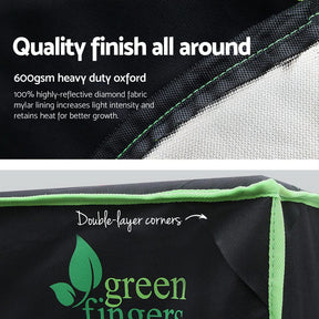 Green Fingers Grow Tent 60x60x140CM Hydroponics Kit Indoor Plant Room System - SportZone.co.nz