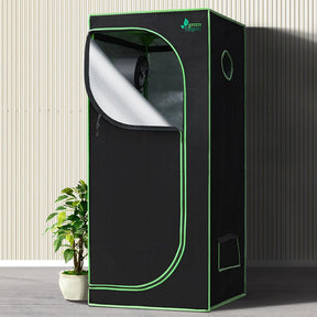 Green Fingers Grow Tent 70x70x160CM 1680D Hydroponics Kit Indoor Plant Room System - SportZone.co.nz