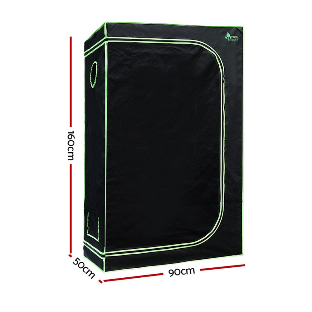 Green Fingers Grow Tent 90x50x160CM Hydroponics Kit Indoor Plant Room System - SportZone.co.nz