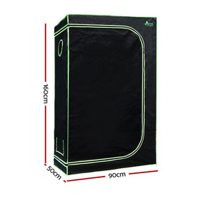 Green Fingers Grow Tent 90x50x160CM Hydroponics Kit Indoor Plant Room System - SportZone.co.nz