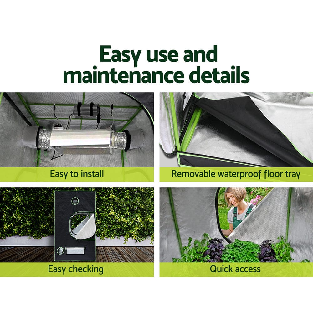 Green Fingers Grow Tent Light Kit 100x100x200CM 2200W LED Full Spectrum - SportZone.co.nz