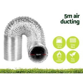 Green Fingers Grow Tent Light Kit 240x120x200CM 2000W LED 6" Vent Fan,Green Fingers Grow Tent Light Kit LED 2000W Full Spectrum 6" Vent 240x120x200CM - SportZone.co.nz